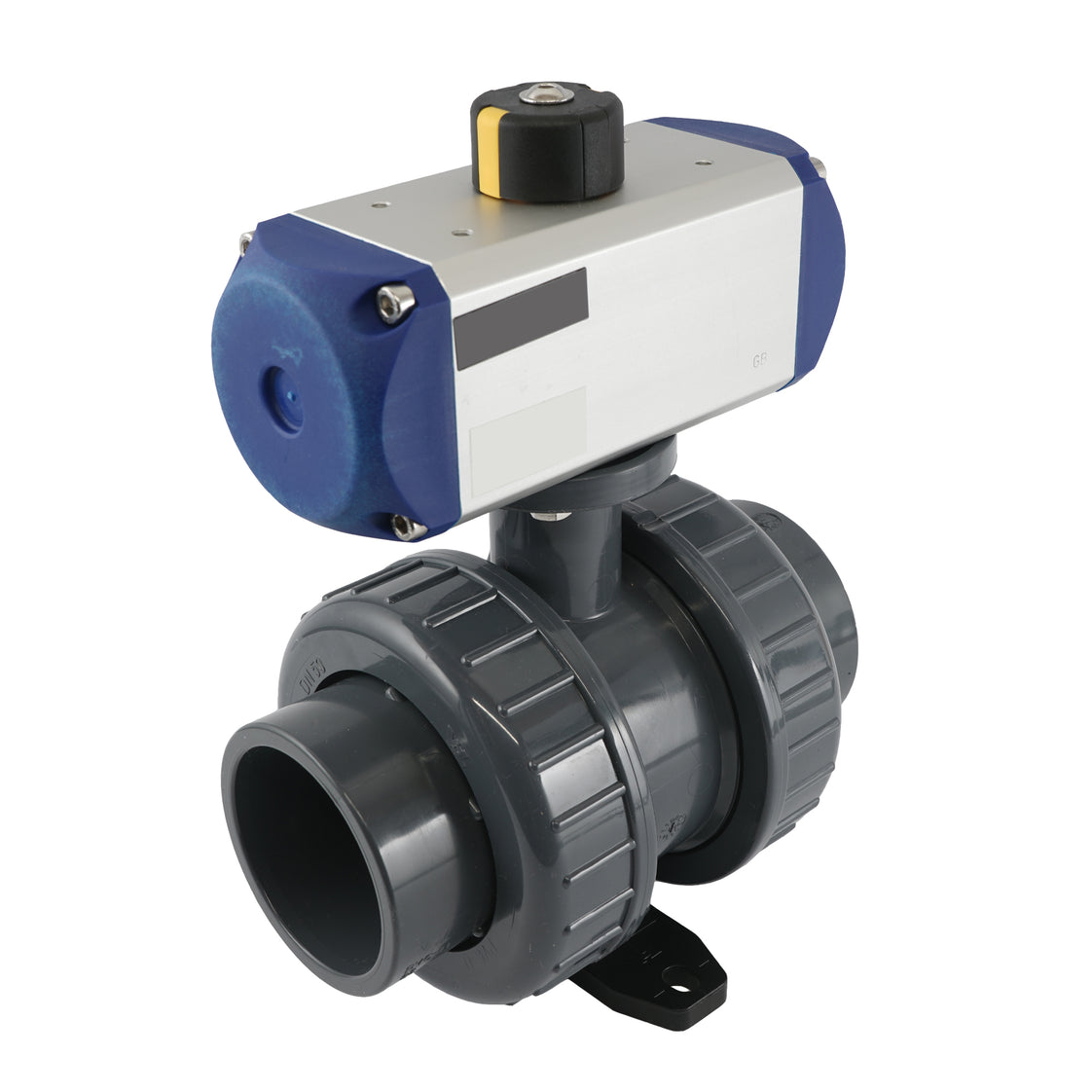 Válvula de bola neumática de PVC de 63 mm, 2 vías y doble efecto - VDL