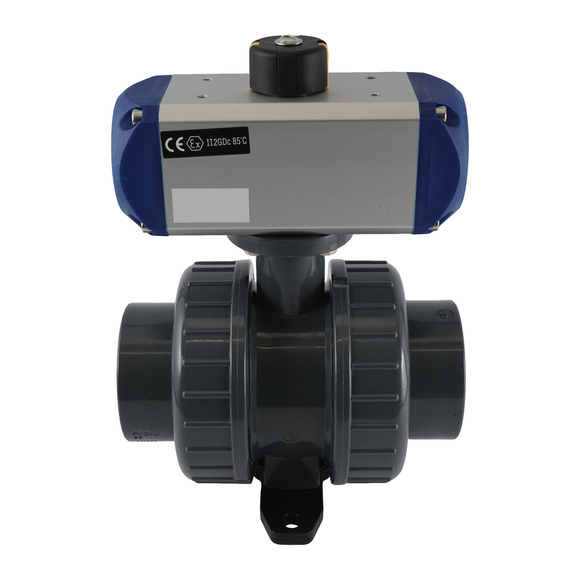 Válvula de bola neumática de PVC de 63 mm, 2 vías y doble efecto - VDL