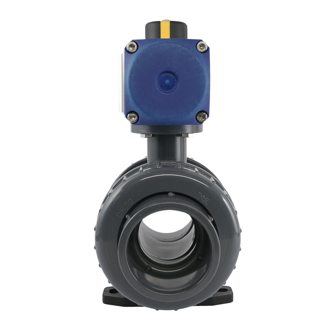 Válvula de bola neumática de PVC de 63 mm, 2 vías y doble efecto - VDL
