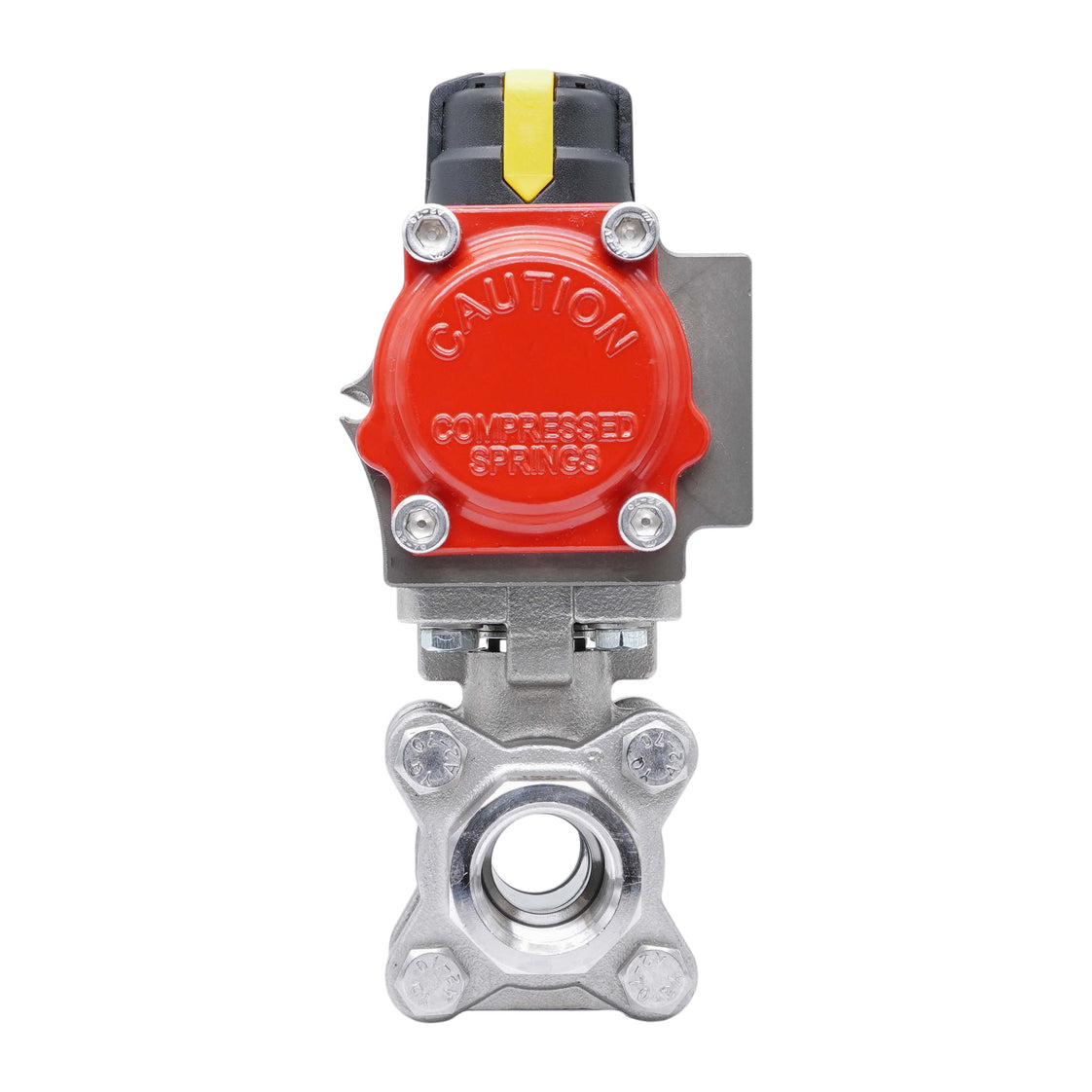 Válvula De Bola Neumática G1'' Acero Inoxidable Doble Efecto