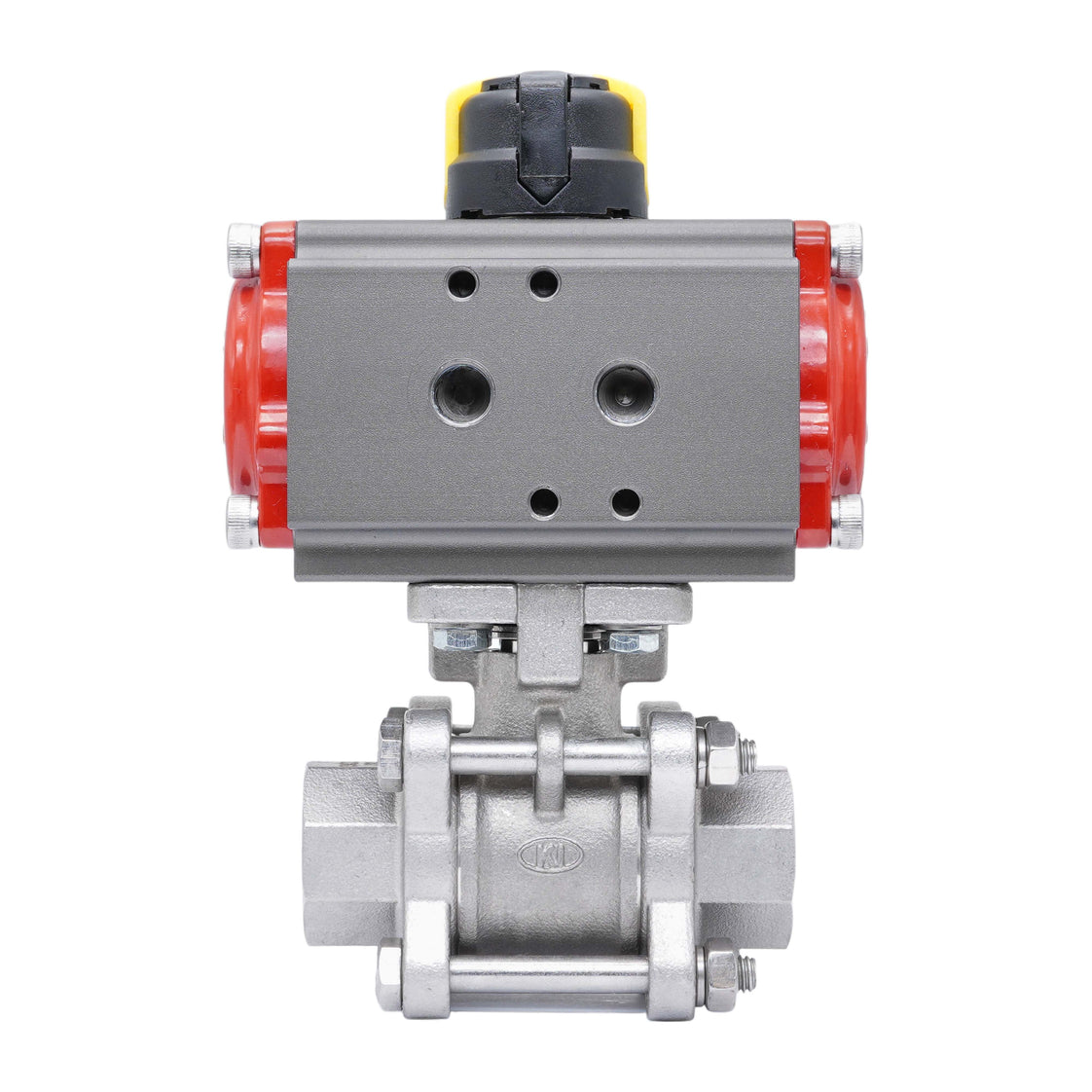 Válvula De Bola Neumática G1'' Acero Inoxidable Doble Efecto