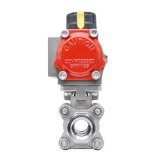 Válvula De Bola Neumática G1/4'' Acero Inoxidable Doble Efecto