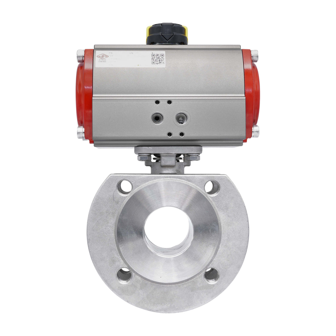 Válvula de Bola de Acero Inoxidable con Bridas Neumática 2 Vías de 1 Pieza DN15 PN40 Doble Efecto