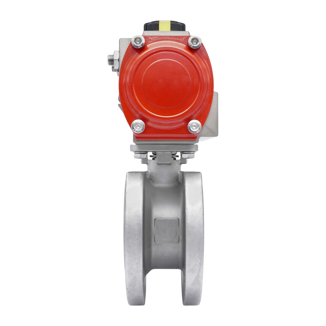 Válvula de Bola de Acero Inoxidable con Bridas Neumática 2 Vías de 1 Pieza DN15 PN40 Doble Efecto
