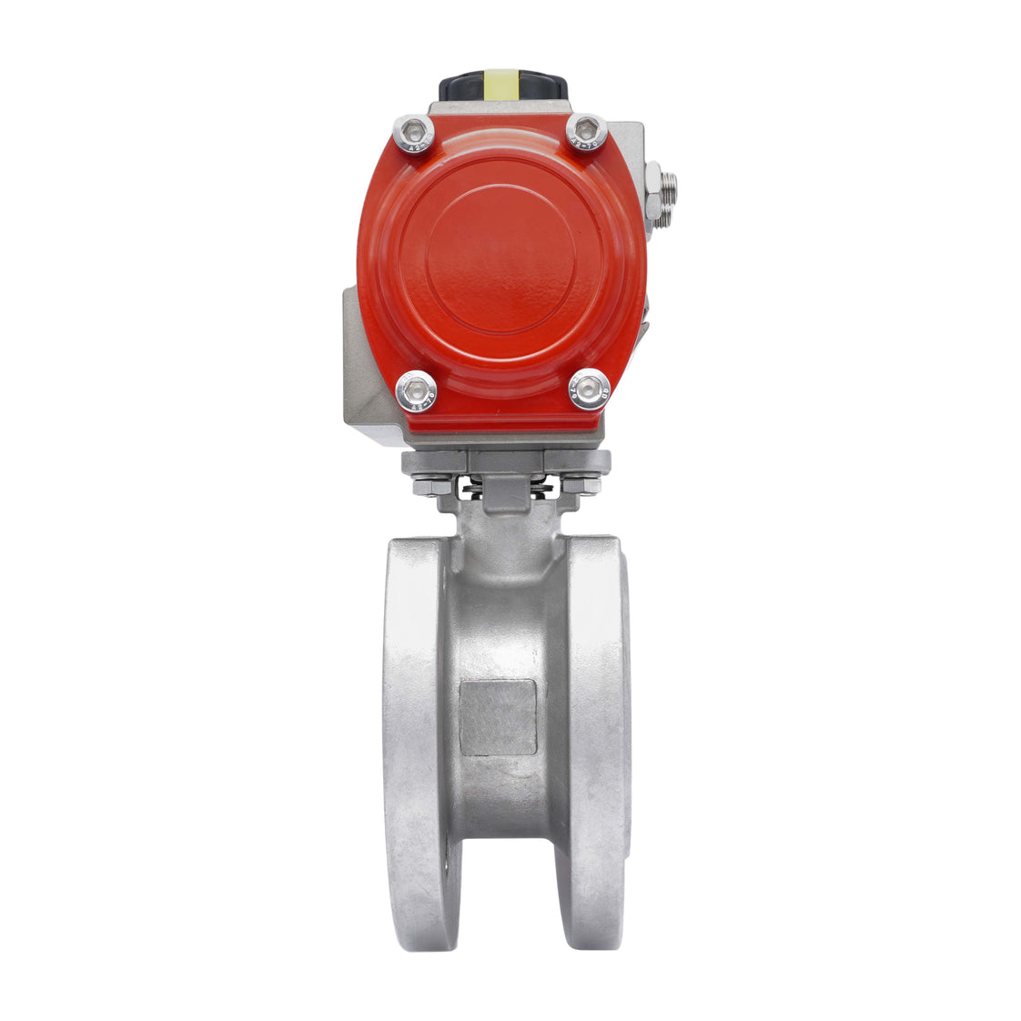 Válvula de Bola de Acero Inoxidable con Bridas Neumática 2 Vías de 1 Pieza DN15 PN40 Doble Efecto