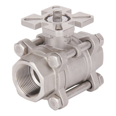 Válvula de bola neumática de 2 vías de acero inoxidable y muelle cerrado G1'' - BL2SA3