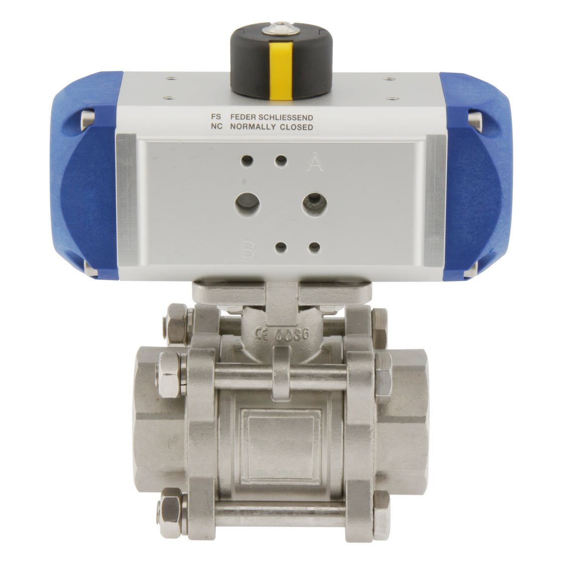 Válvula de bola neumática de 2 vías de acero inoxidable y doble efecto G1-1/4'' - BL2SA3