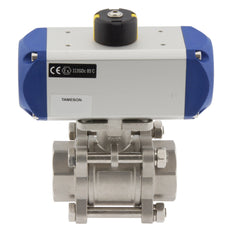 Válvula de bola neumática de 2 vías de acero inoxidable y muelle cerrado G1'' - BL2SA3