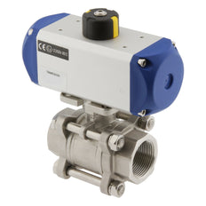 Válvula de bola neumática de 2 vías de acero inoxidable y muelle abierto G1-1/4'' - BL2SA3