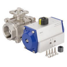 Válvula de bola neumática de 2 vías de acero inoxidable y muelle cerrado G2'' - BL2SA3