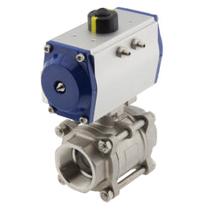 Válvula de bola neumática de 2 vías de acero inoxidable y muelle cerrado G2'' - BL2SA3