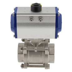 Válvula de bola neumática de 2 vías de acero inoxidable y muelle cerrado G2'' - BL2SA3