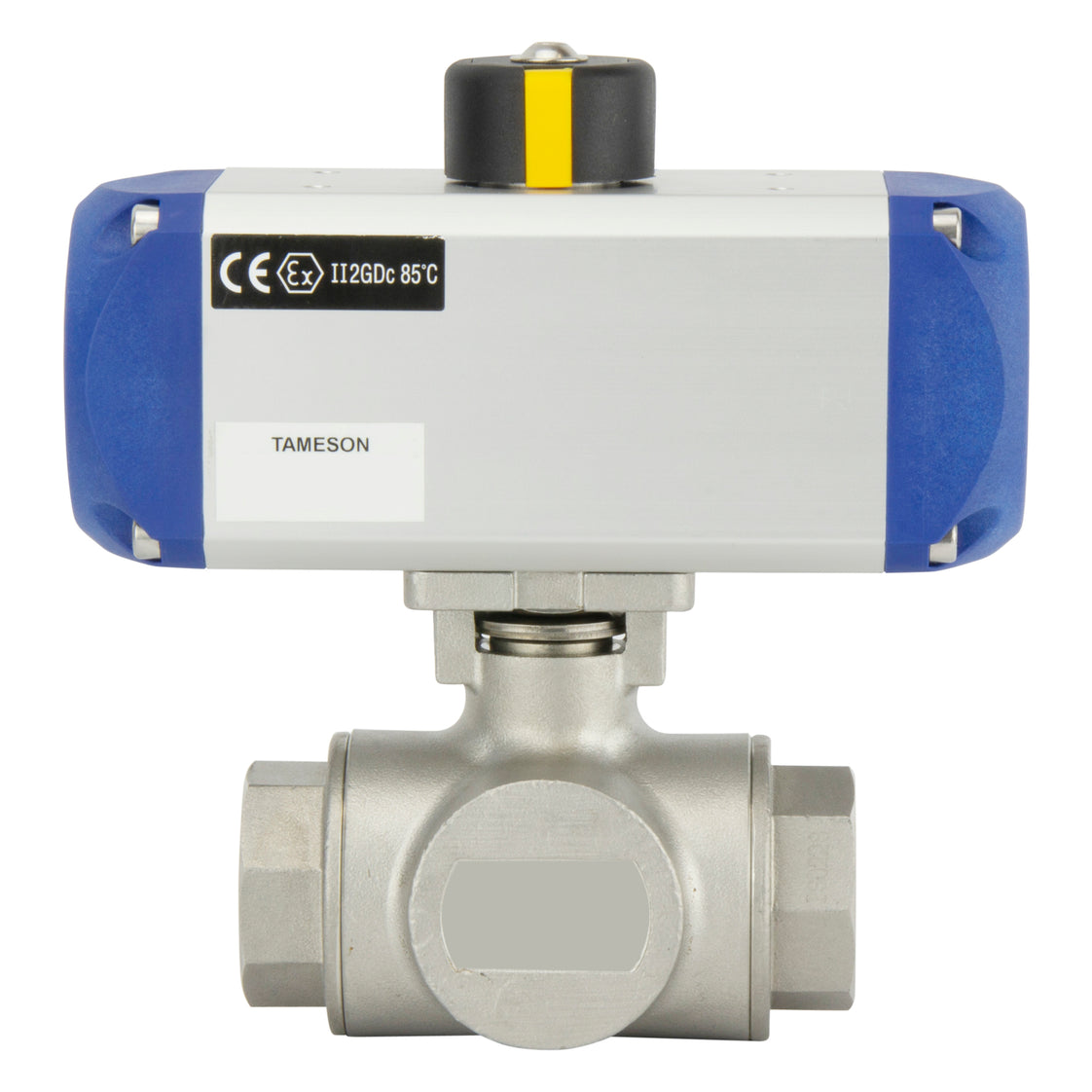 Válvula De Bola Neumática De Acero Inoxidable De 3 Vías T-port G1-1/4'' Con Resorte Abierto - BL3SA