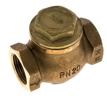 G 1'' Latón Rojo Válvula De Retención De Pistón 20 Bar (290 Psi) Alta Resistencia