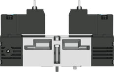 Festo 2x3/2 NO/NC Monostable Válvula Solenoide Tamaño 18mm ISO 15407-1 400l/min - 547153
