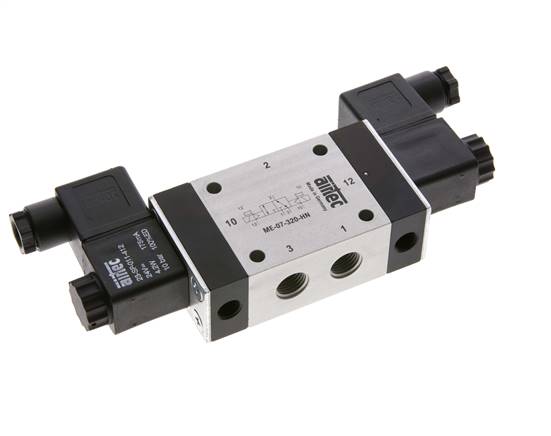 3/2 G1/4'' (G1/8'') Válvula solenoide biestable piloto externo 12V DC 0-10bar/0-140psi Airtec
