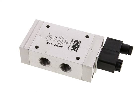 3/2 G1/2'' (G1/8'') Válvula Solenoide Piloto Externo 115V AC 0-10bar/0-140psi Airtec