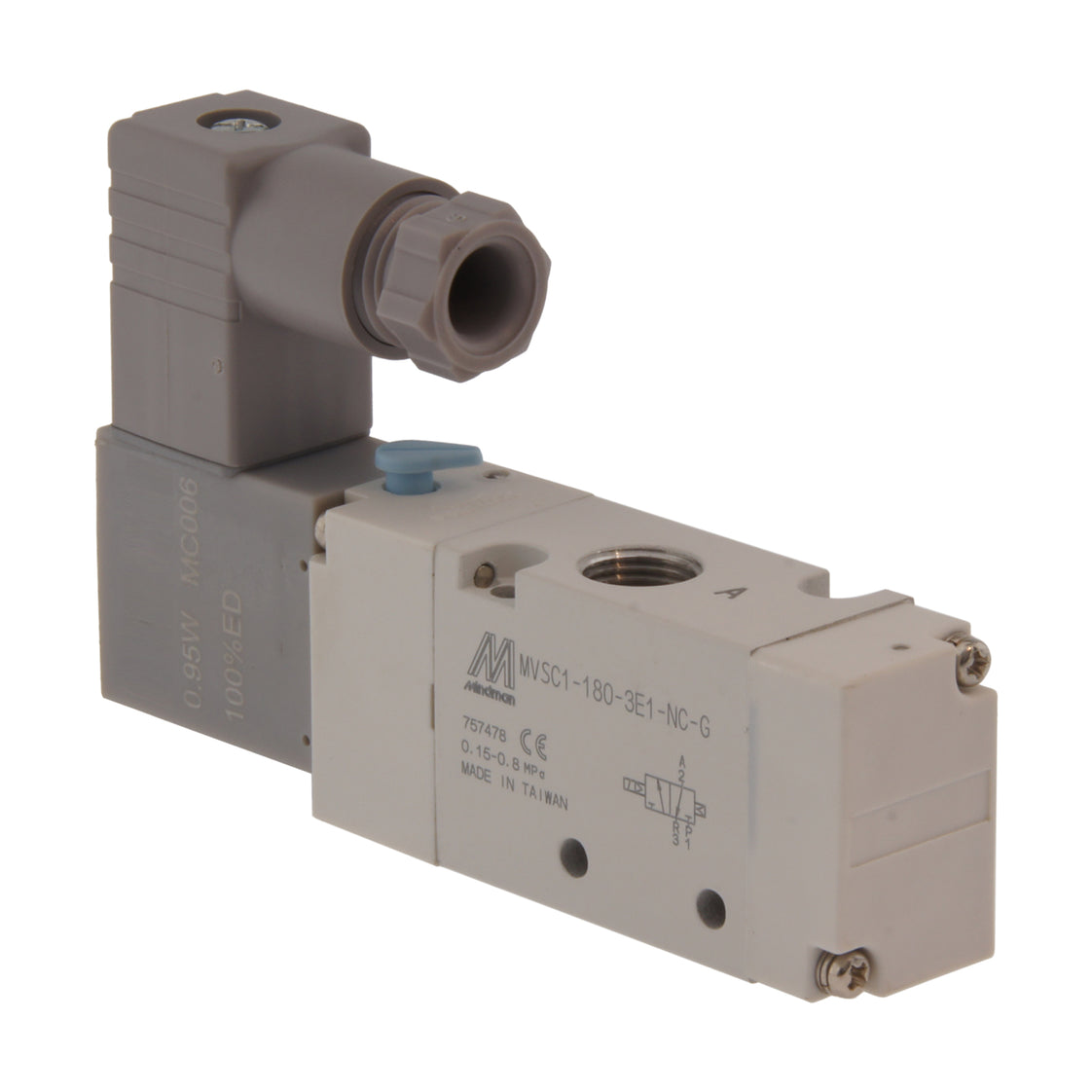 NPT 1/8'' 24V DC 3/2 vías NO Electroválvula 1.5-8bar MVSC1