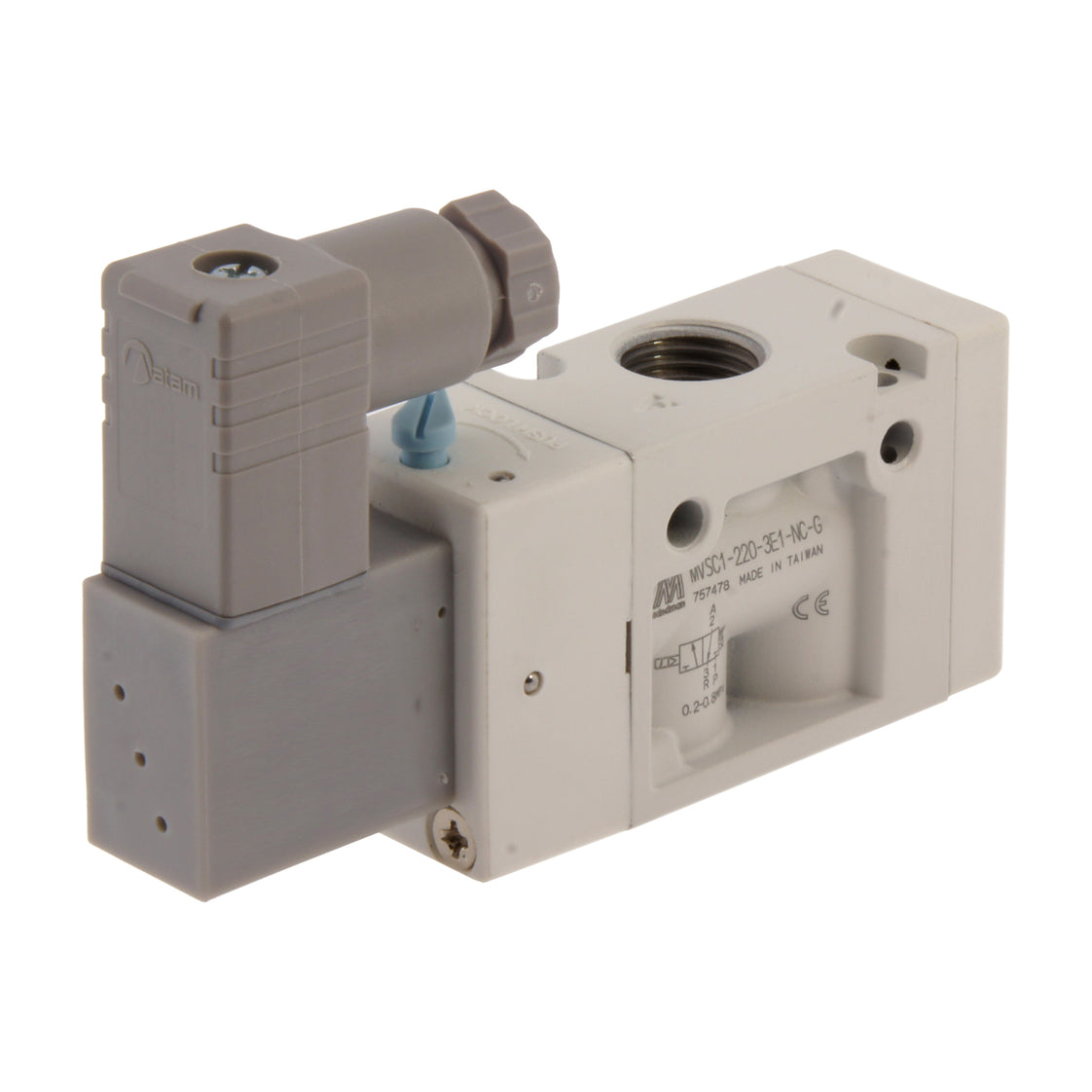 NPT 1/4'' 24V DC 3/2 vías NO Electroválvula 2-8bar MVSC1