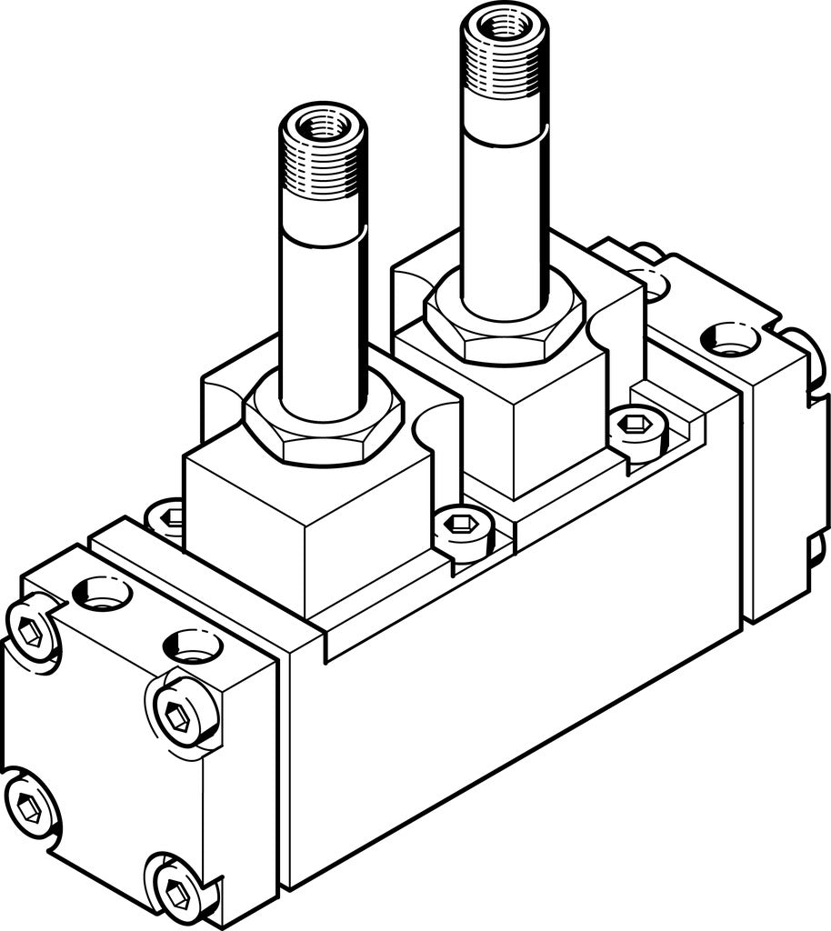 Festo 5/2 Bistable Válvula Solenoide De Aire Placa Base 1.5 - 8bar/22 - 116psi - 6228