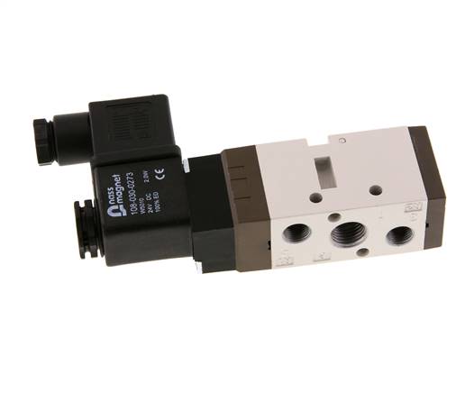 5/2 G1/4'' (G1/8'') Válvula solenoide 12V DC 1.5-10bar/21.0-140psi YPC