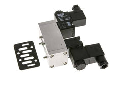 5/3 ISO 5599-1 Válvula solenoide central de escape 48V DC 3-10bar/42-140psi Airtec