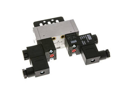 5/3 ISO 5599-1 Válvula solenoide central de escape 48V DC 3-10bar/42-140psi Airtec