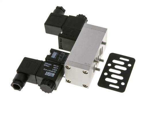 5/3 ISO 5599-1 Válvula solenoide de centro cerrado 115V AC 3-10bar/42-140psi Airtec