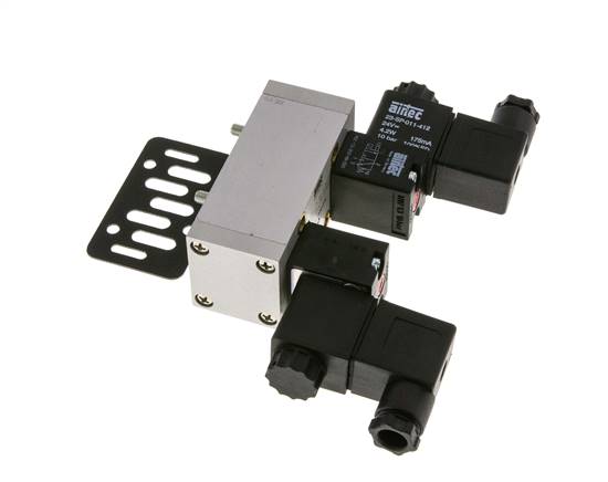 5/3 ISO 5599-1 Válvula solenoide de centro cerrado 115V AC 3-10bar/42-140psi Airtec