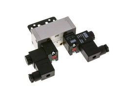 5/3 ISO 5599-1 Válvula solenoide de centro cerrado 12V DC 3-10bar/42-140psi Airtec