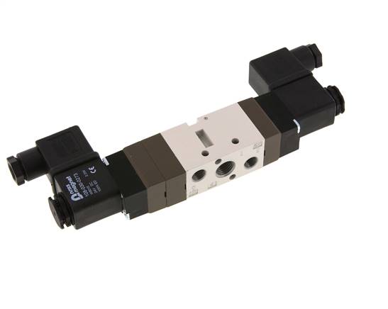 5/3 G1/4'' (G1/8'') Válvula solenoide de centro de presión 115V AC 2-10bar/28-140psi YPC