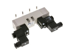5/3 ISO 5599-1 Válvula solenoide de centro de presión 12V DC 2-10bar/28-140psi YPC