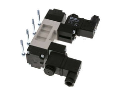5/3 ISO 5599-1 Válvula solenoide central de escape 12V DC 2-10bar/28-140psi YPC
