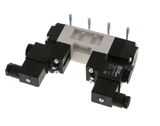 5/3 ISO 5599-1 Válvula solenoide central de escape 12V DC 2-10bar/28-140psi YPC