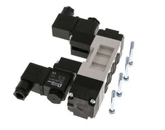 5/3 ISO 5599-1 Válvula solenoide central de escape 12V DC 2-10bar/28-140psi YPC