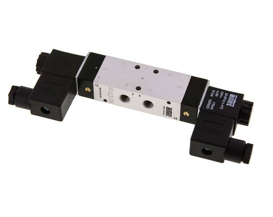 5/3 G1/8'' Válvula solenoide de centro cerrado 115V AC 3-10bar/42-140psi Airtec