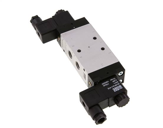 válvula solenoide de centro de presión 5/3 G1/4'' 12V DC 3-10bar/42-140psi Airtec