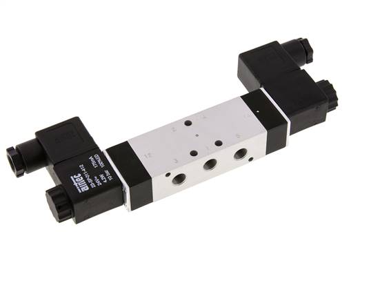 válvula solenoide de centro de presión 5/3 G1/8'' 12V DC 3-10bar/42-140psi Airtec