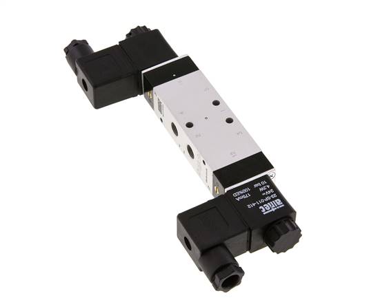 válvula solenoide de centro de presión 5/3 G1/8'' 12V DC 3-10bar/42-140psi Airtec
