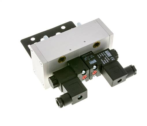 5/3 ISO 5599-3 Válvula solenoide de centro cerrado 24V AC 3-10bar/42-140psi Airtec