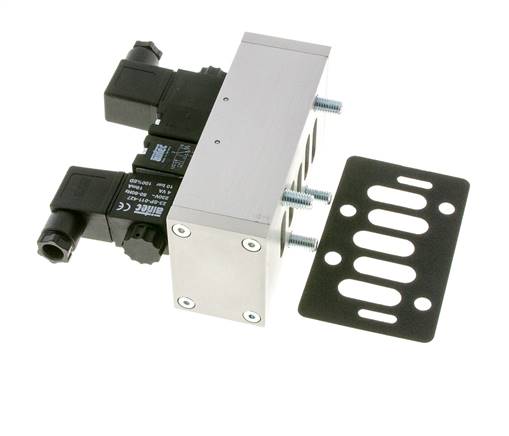 5/3 ISO 5599-3 Válvula solenoide de centro cerrado 24V AC 3-10bar/42-140psi Airtec