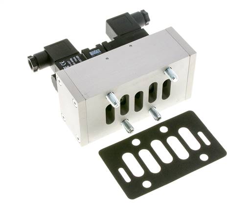 5/3 ISO 5599-3 Válvula solenoide de centro cerrado 24V AC 3-10bar/42-140psi Airtec