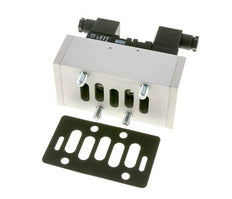 5/3 ISO 5599-3 Válvula solenoide de centro cerrado 24V AC 3-10bar/42-140psi Airtec