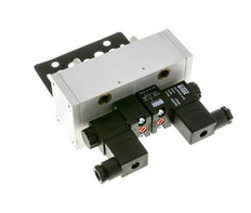 5/3 ISO 5599-3 Válvula solenoide central de escape 48V DC 3-10bar/42-140psi Airtec