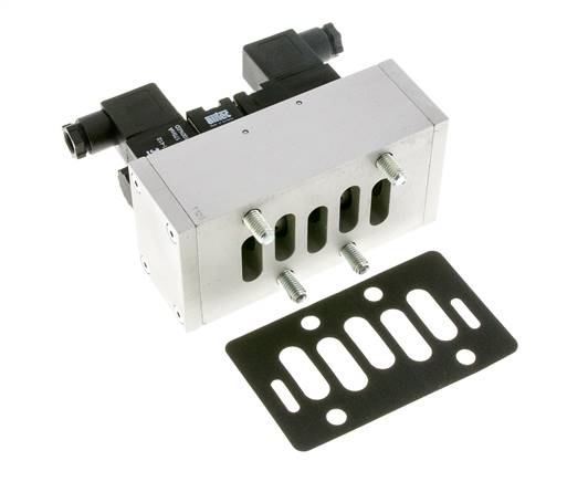 5/3 ISO 5599-3 Válvula solenoide central de escape 48V DC 3-10bar/42-140psi Airtec