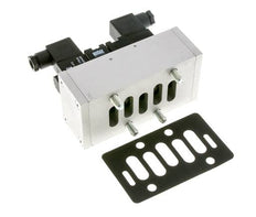 5/3 ISO 5599-3 Válvula solenoide central de escape 48V DC 3-10bar/42-140psi Airtec