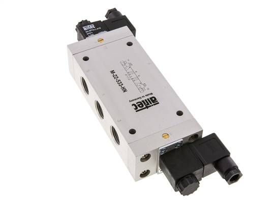 válvula solenoide central de escape 5/3 G1/2'' 24V DC 3-10bar/42-140psi Airtec