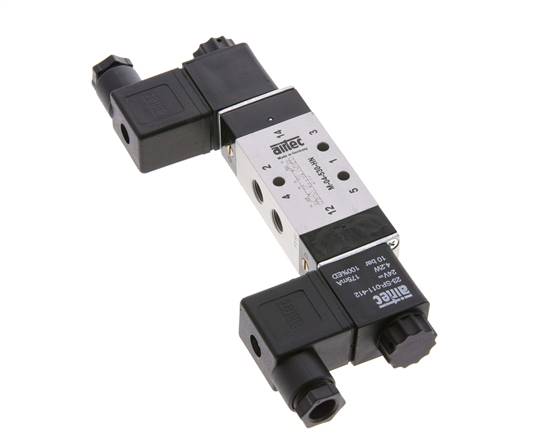 5/3 G1/8'' Válvula solenoide de centro cerrado 230V AC 3-10bar/42-140psi Airtec