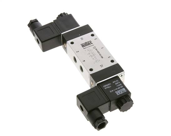 válvula de solenoide biestable 5/2 G1/8'' Piloto externo 12V DC 0-10bar/0-140psi Airtec