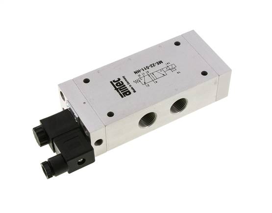 5/2 G1/2'' (G1/8'') Válvula Solenoide Piloto Externo 115V AC 0-10bar/0-140psi Airtec